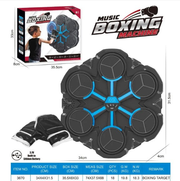 Smart Boxing Target Machine – Bluetooth, LED Lights & Built-In Speaker for Fun Home Workouts