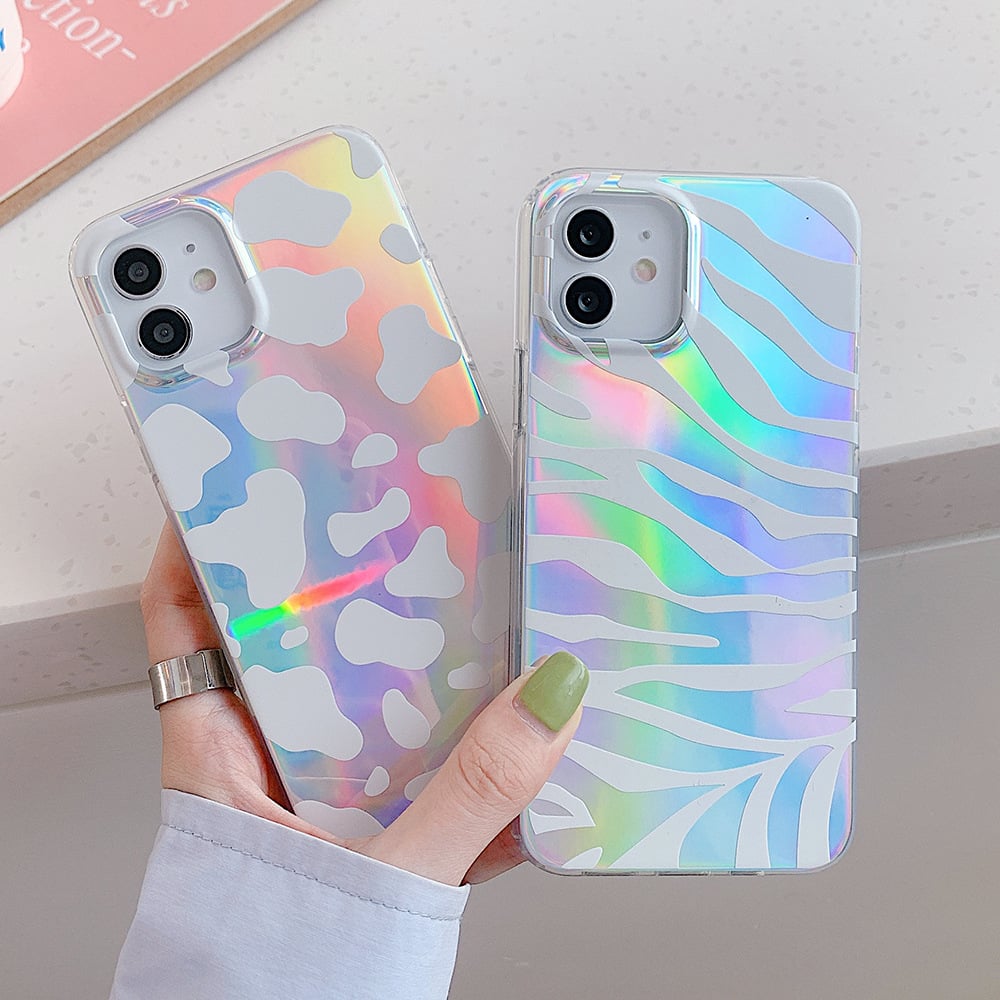 Double-Sided Laser Zebra & Leopard Print Laminating Film – Bold Decorative Craft Material