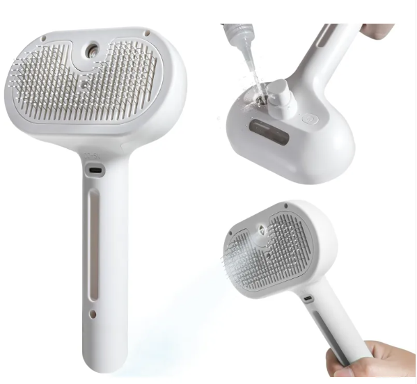2-in-1 Pet Spray Brush – Remove Shedding Hair & Detangle in One Easy Step