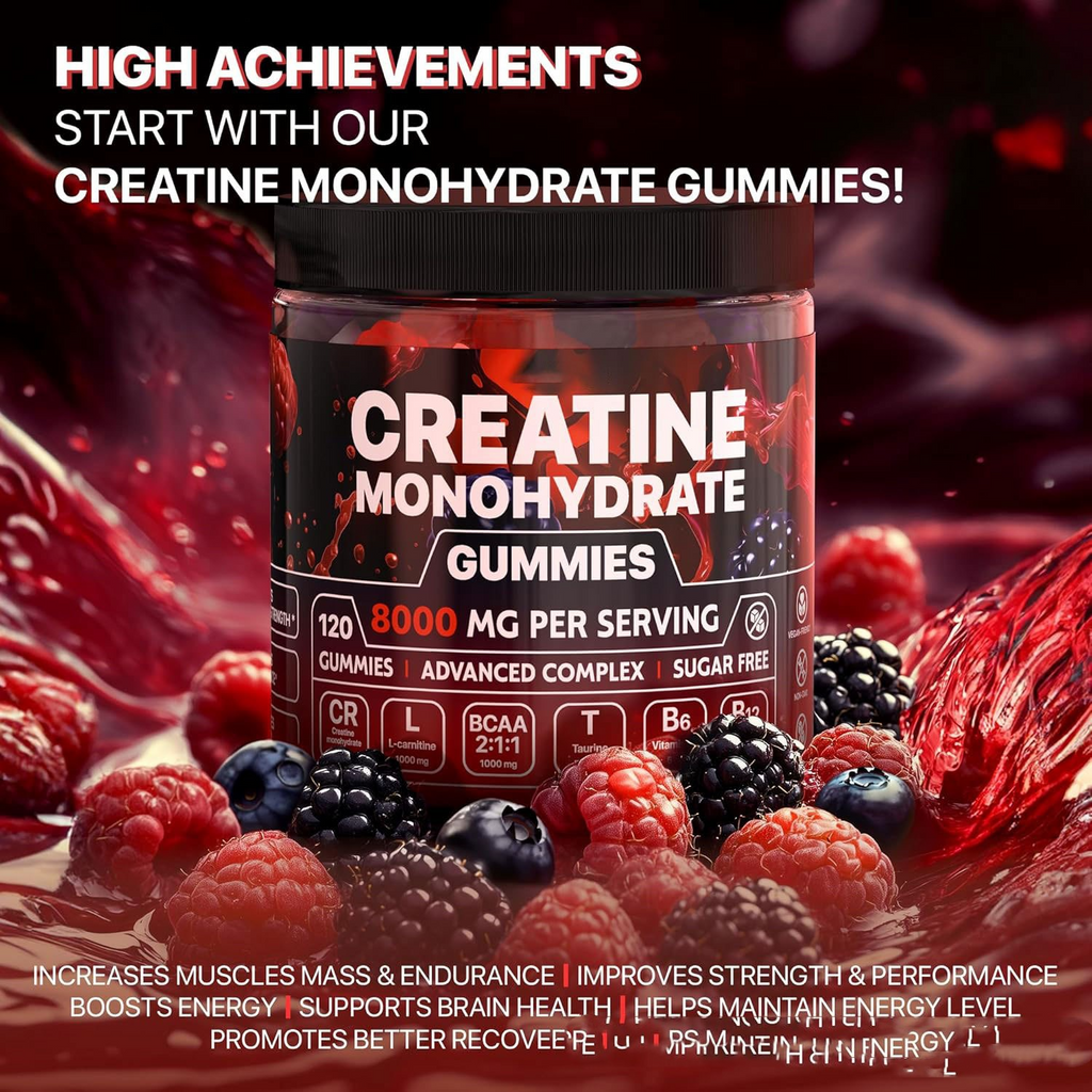 Muscle Boost Creatine Gummies – Energy, Endurance & Recovery in One Chew