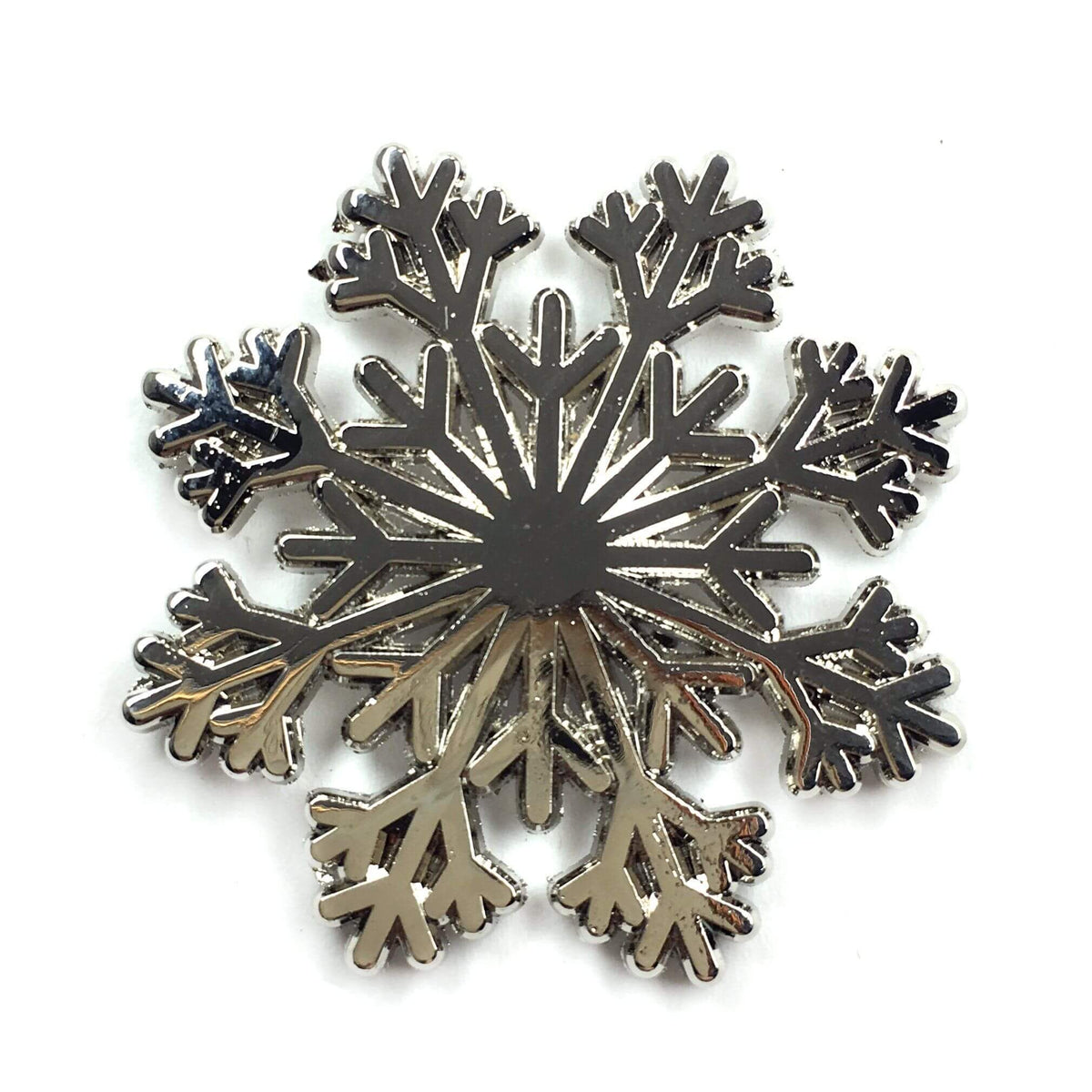 Snowflake Enamel Pin – Cute Winter Accessory for Jackets, Bags & More