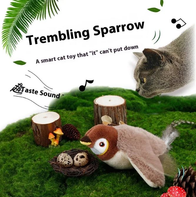 Flapping Bird Cat Toy – Realistic Motion, Keeps Cats Entertained for Hours