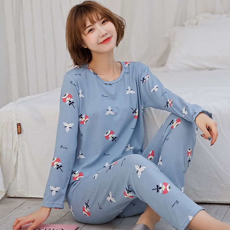Women's Cute Long-Sleeved Pajama Set – Soft & Cozy Sleepwear for Every Night