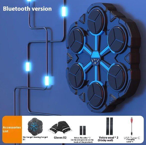 Smart Boxing Target Machine – Bluetooth, LED Lights & Built-In Speaker for Fun Home Workouts