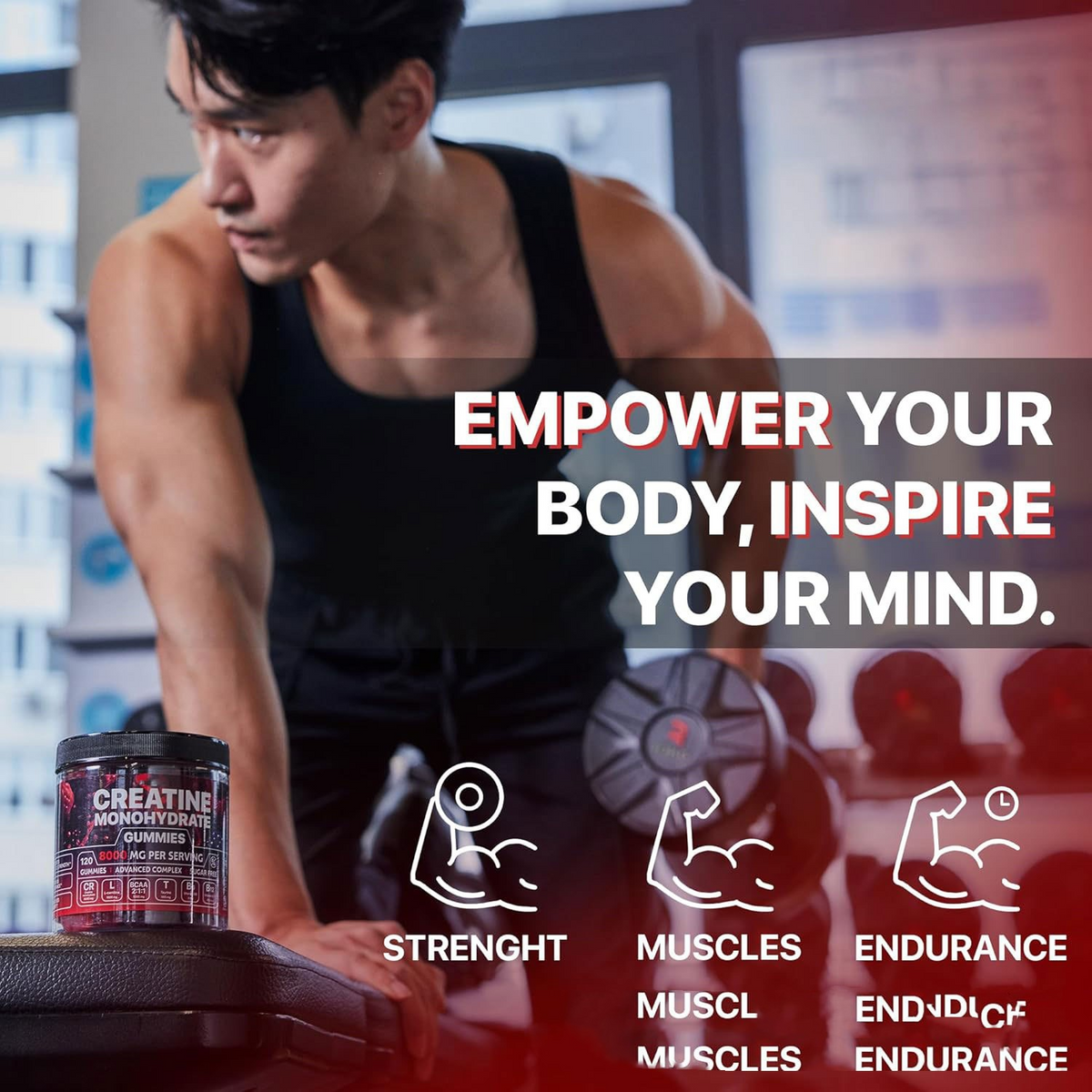 Muscle Boost Creatine Gummies – Energy, Endurance & Recovery in One Chew