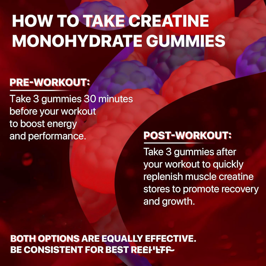 Muscle Boost Creatine Gummies – Energy, Endurance & Recovery in One Chew