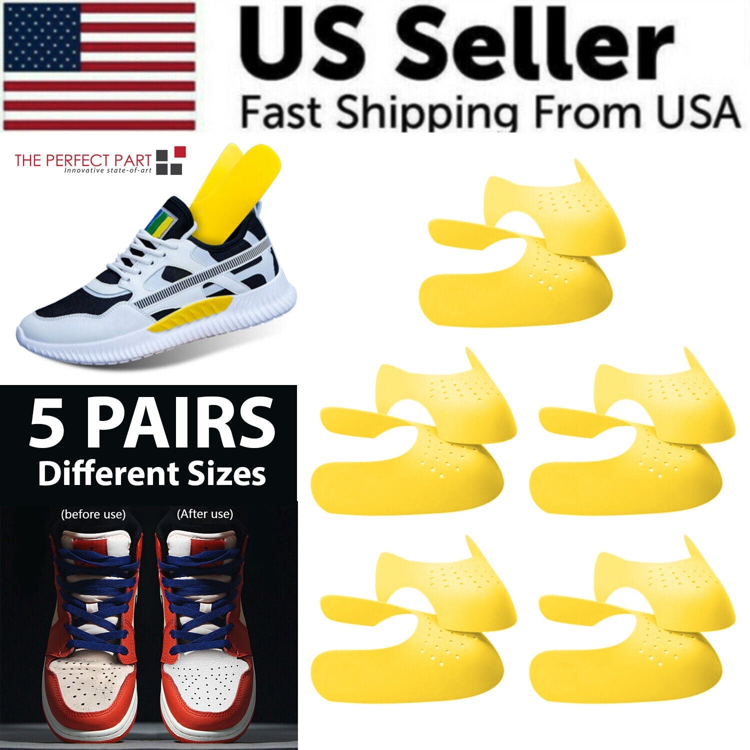 Shoe Crease Protectors – 5 Pairs Anti-Crease Force Fields for Sneakers