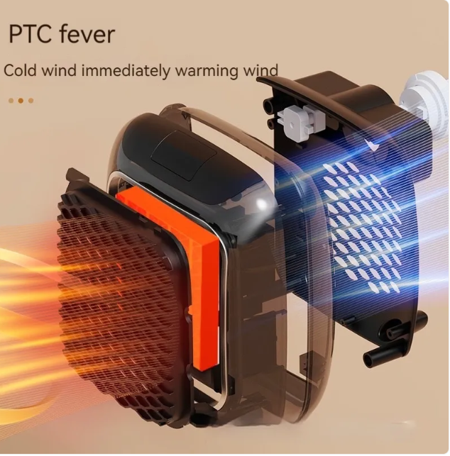 Mini Wall-Mounted Fan Heater – Compact Space Heater for Dorm, Office & Bedroom