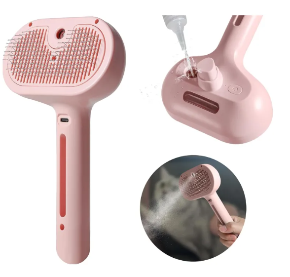 2-in-1 Pet Spray Brush – Remove Shedding Hair & Detangle in One Easy Step