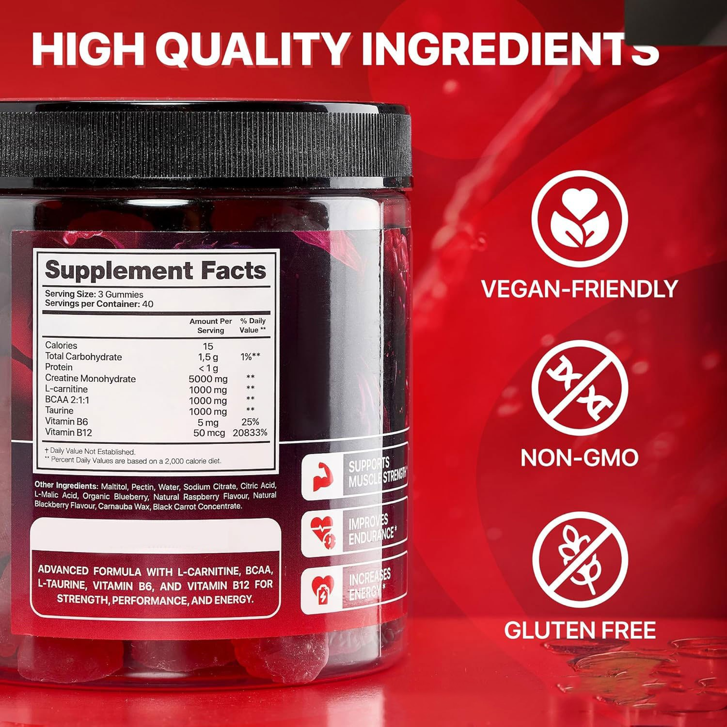 Muscle Boost Creatine Gummies – Energy, Endurance & Recovery in One Chew