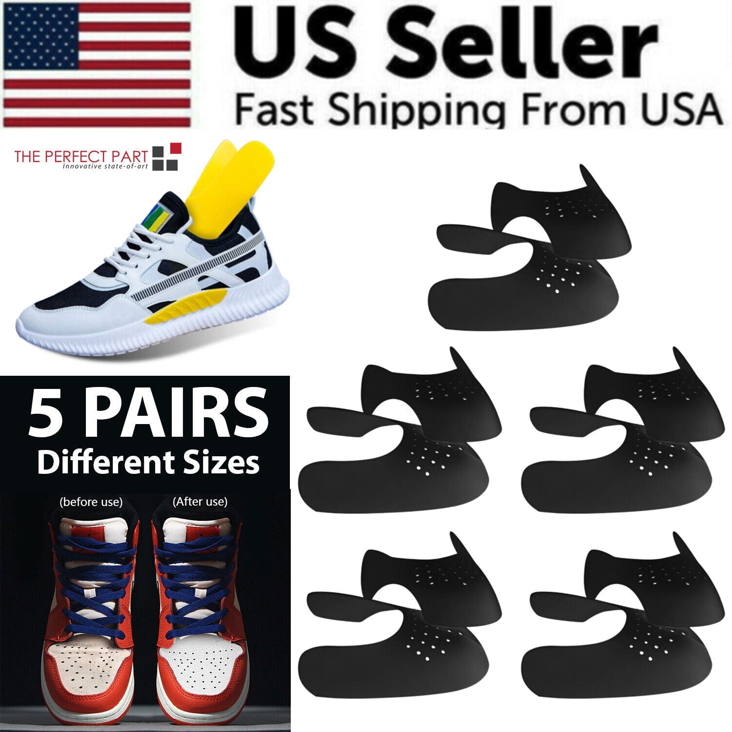 Shoe Crease Protectors – 5 Pairs Anti-Crease Force Fields for Sneakers