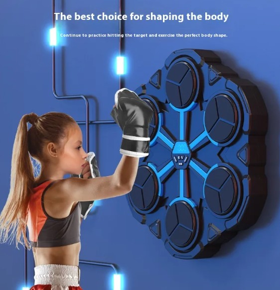 Smart Boxing Target Machine – Bluetooth, LED Lights & Built-In Speaker for Fun Home Workouts