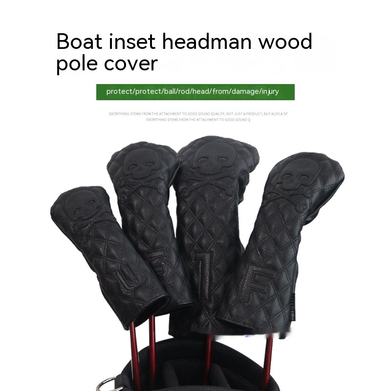 Black PU Leather Golf Club Headcovers – Premium Protection for Your Clubs